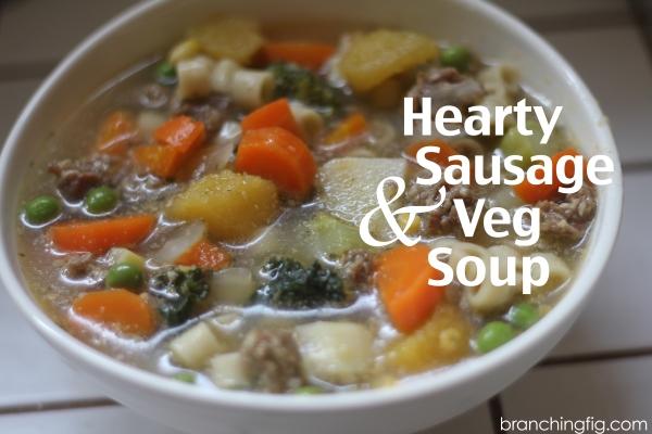 Hearty sausage and veg soup